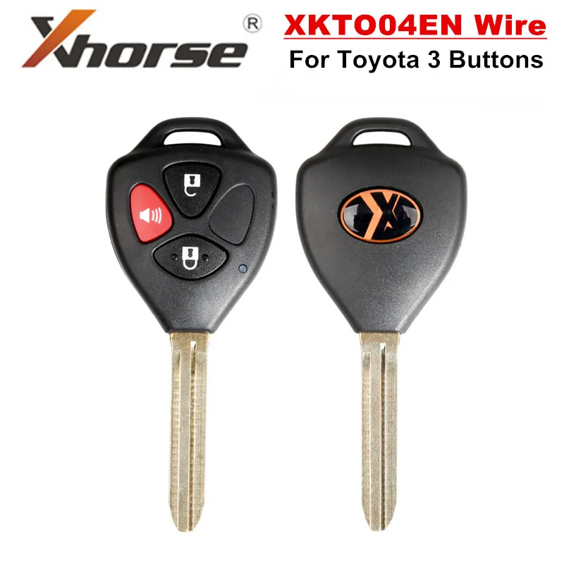 XHORSE XKTO04EN для Toyota Стиль 3 кнопки провода универсальный дистанционный ключ VVDI VVDI2
