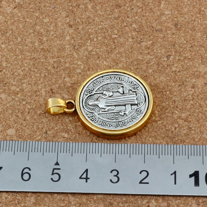 2 шт./Лот Крест Святого Бенедикта медаль Висячие шармы бусины подходят для