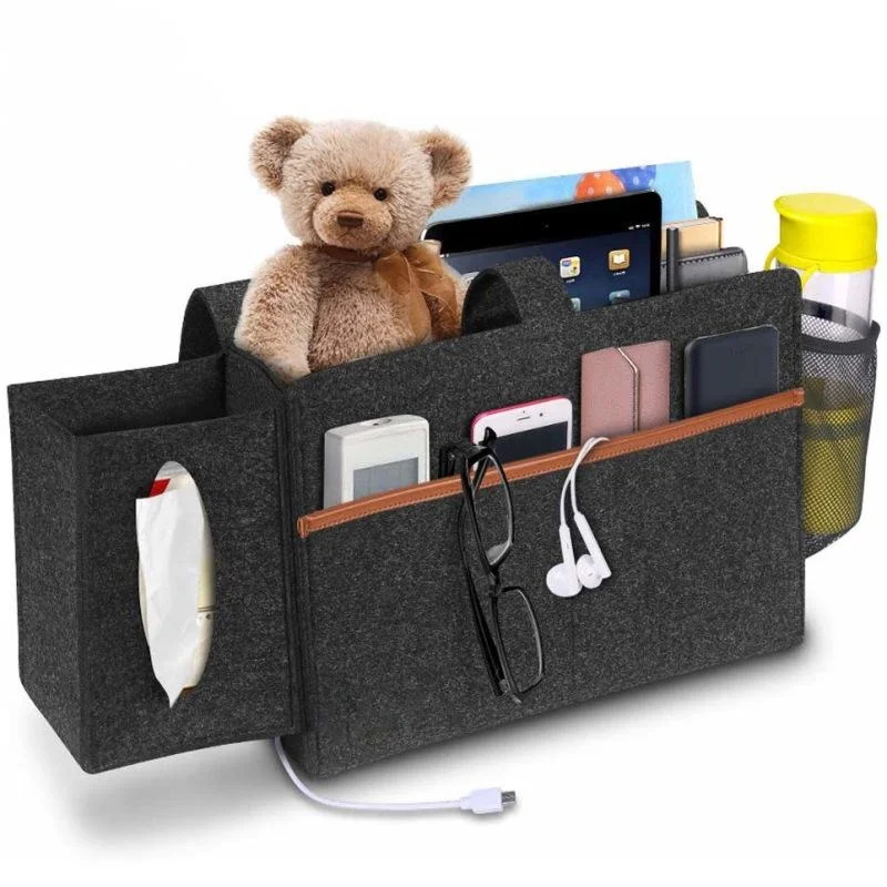 

Подвесная сумка для хранения, фетровый прикроватный органайзер для хранения, комнатный органайзер для хранения магазинов с дистанционным ...