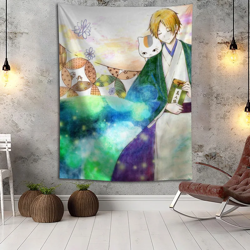 

Hot Sale Custom Anime Natsume Yuujinchou Printed Tapestry Background Decorative Tapestry Various Sizes Wall Hanging Decor