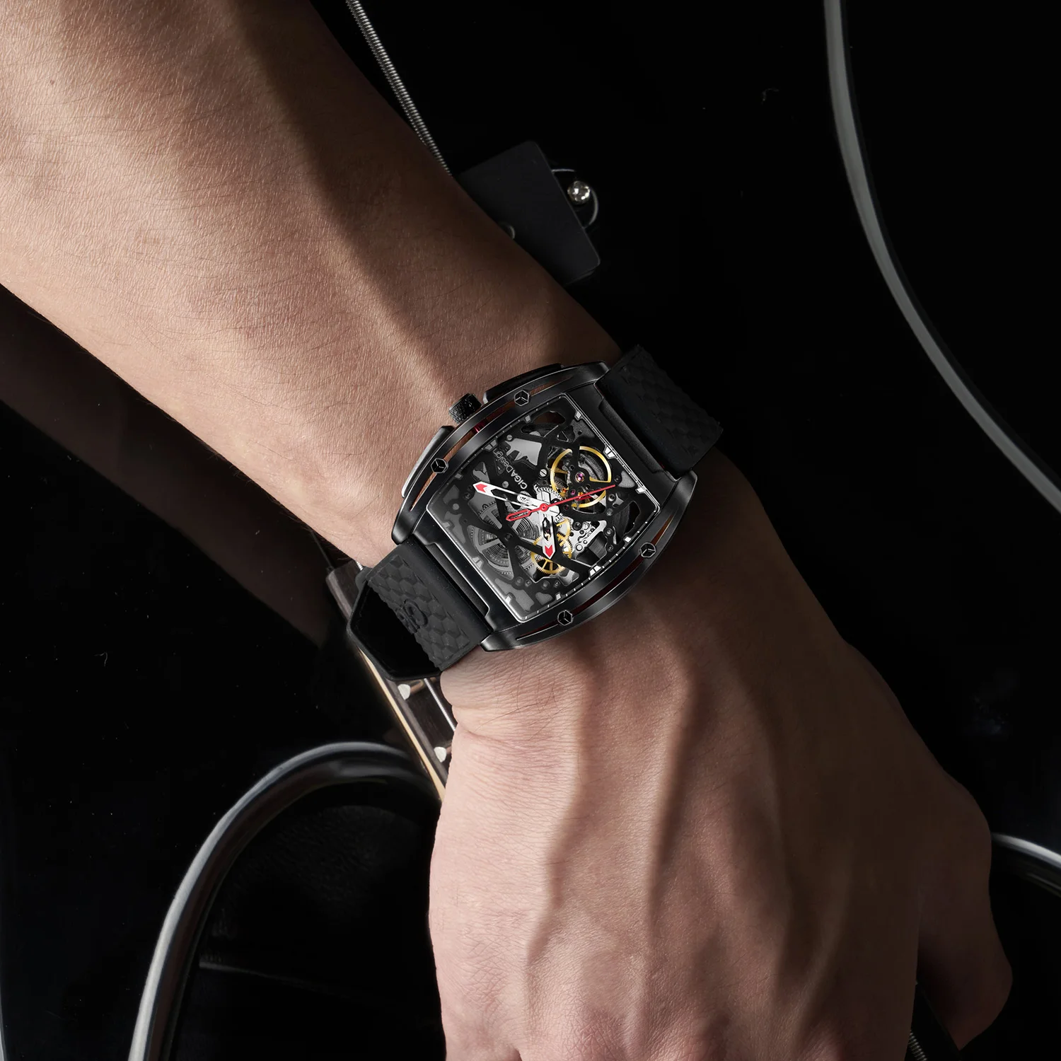 CIGA дизайн серии Z Автоматическая Mecthanical часы нержавеющая чехол сапфировое стекло