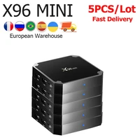 5pcs x96 mini android 9 0 tv box amlogic s905w 2 4ghz wifi 3d video 4k media player 1g8g full hd smart set top box x96mini 2g16g
