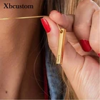 Индивидуальные Имя ожерелье для женщин по заказу покупателя Нержавеющая Сталь Серебряная с золотом цепь вертикальное кольцо с гравировкой, рождественский подарок