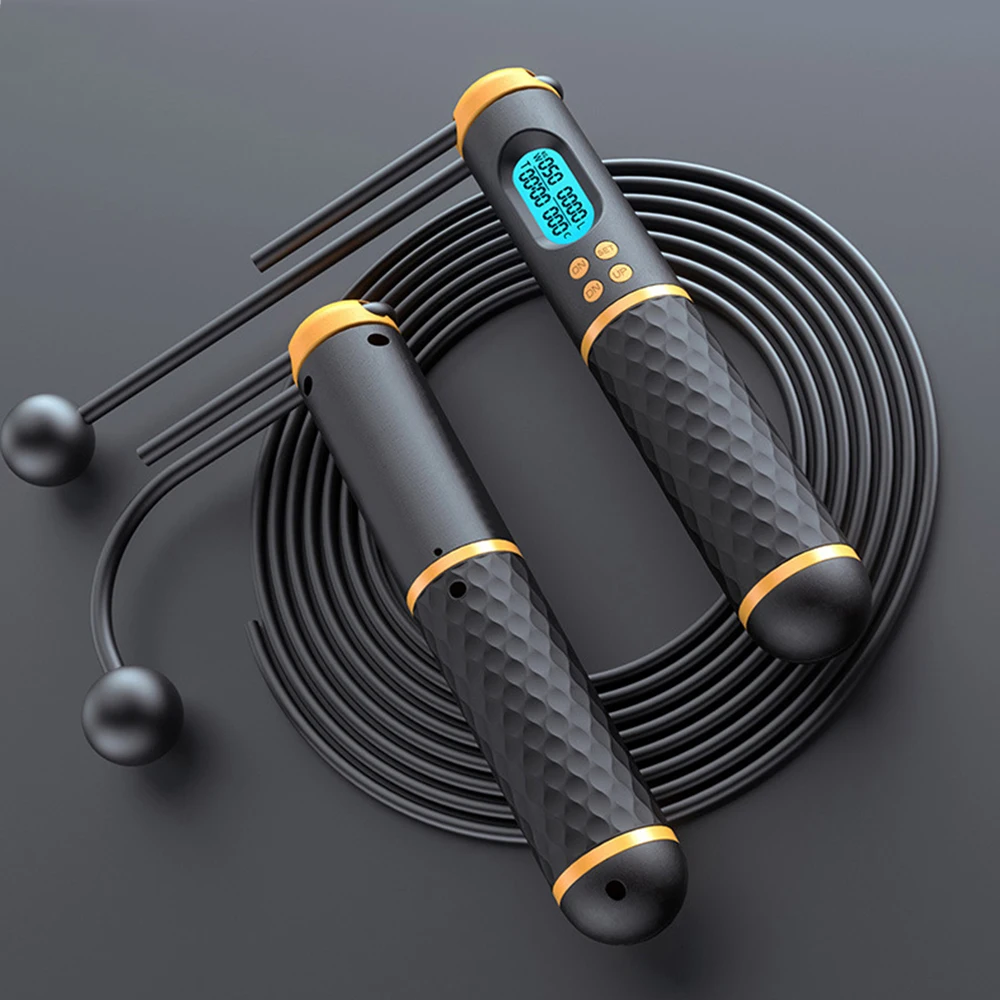

2 In 1 Jump Rope With Digital Counter Calorie Count Cordless Skipping Rope Fitness For Weight Loss Home Exercise Workout
