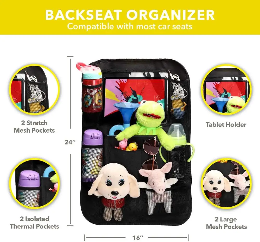 Органайзер на заднее сиденье автомобиля защитные коврики 10 дюймов держатель для