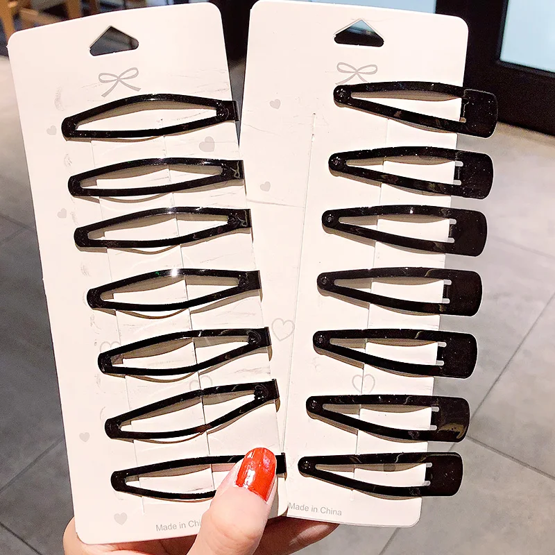 Заколки для волос женские из сплава с геометрическим принтом 10/12 шт./компл.| |