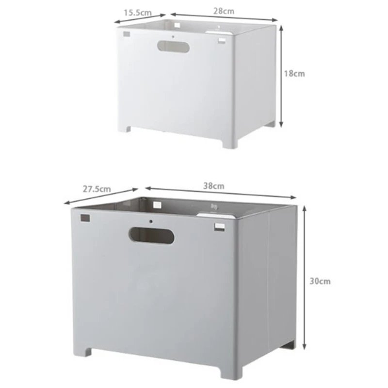 Складная корзина для грязной одежды пластиковая хранения белья боковой