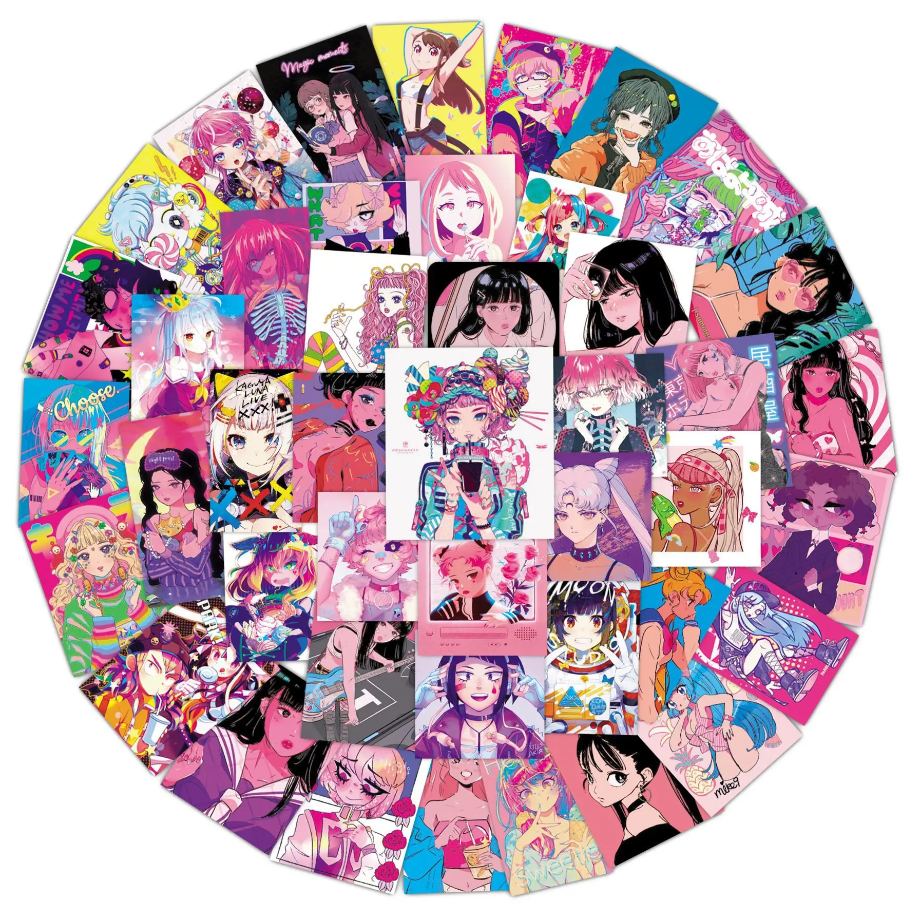 

50 шт., оригинальные наклейки-граффити из ПВХ