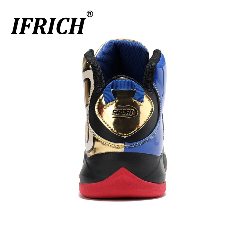 Новое поступление дешевые баскетбольные кроссовки для мужчин золотые синие