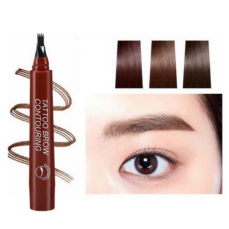 Жидкий наконечник вилки для бровей блестящий водонепроницаемый долговечный