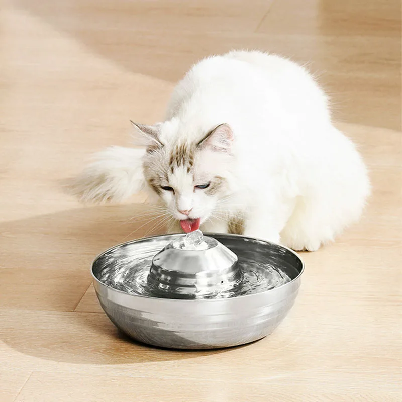 

Нержавеющая сталь 2л кошачий фильтр для фонтанов автоматический датчик поилка для кормушка для кошек дозатор воды для домашних животных