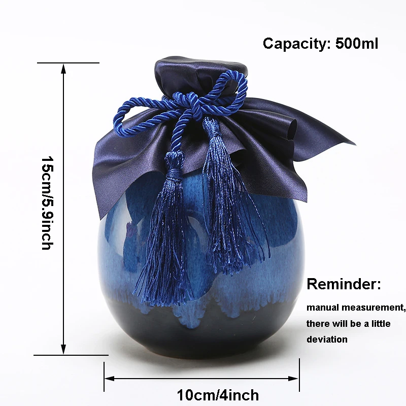 500 мл сак винный горшок подогреватель ликера бытовая керамическая бутылка посуда