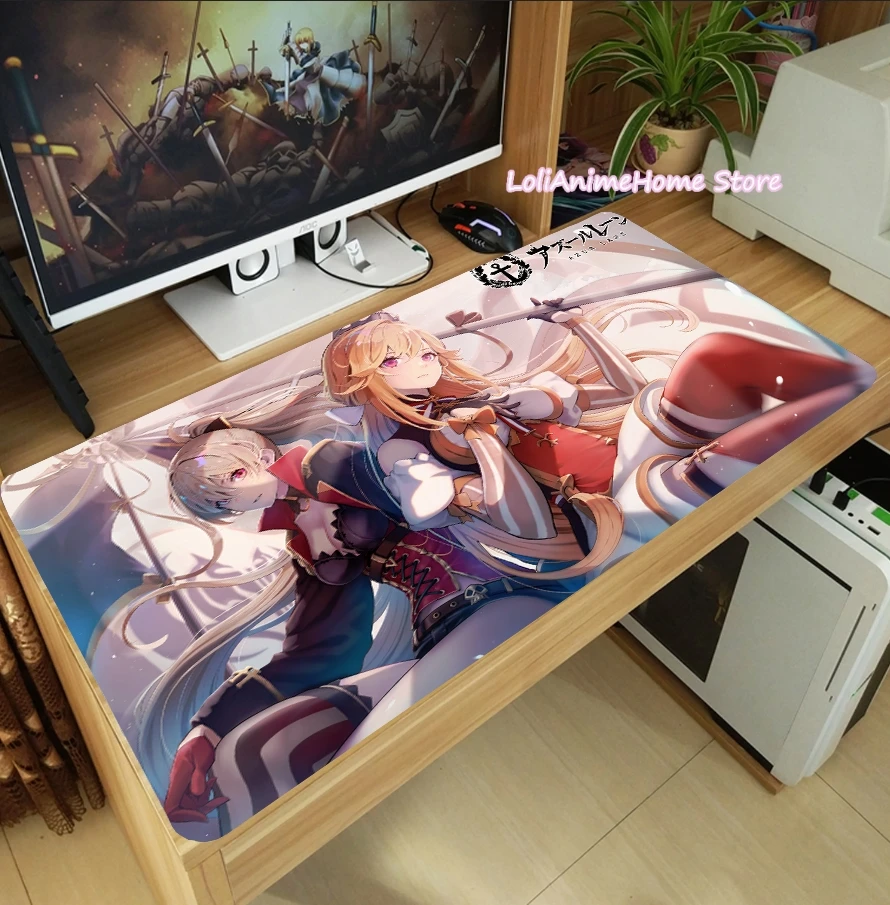 Anime Azur Lane Jean Bart MNF Richelieu Mouse Pad Thicken Laptop Gaming Mice Mat Desktop Keyboard Anti-slip Playmat Cospaly |