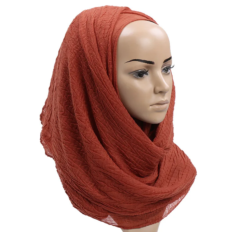 

Женский хлопковый мусульманский хиджаб, мягкий хлопковый головной платок, мусульманская повязка на голову, шали и палантины, 2020