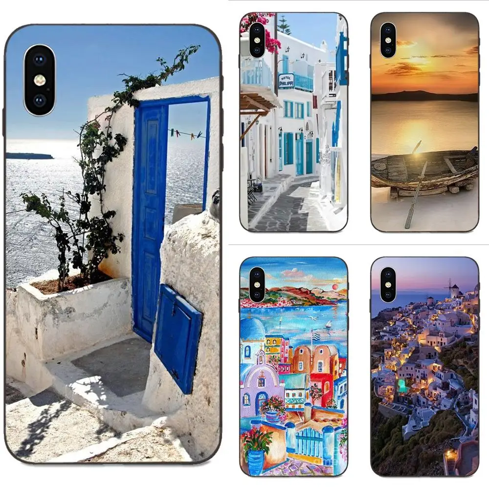 Красивая Oia Санторини море Греция для huawei mate 9 10 20 P8 P9 P10 P20 P30 Lite Mini Play Pro P smart Plus Z 2017