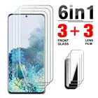 6-в-1 3 шт Гидрогелевая Передняя пленка + 3 шт стекло объектива для Samsung Galaxy S20 Fan Edition защита экрана на S 20 FE 20FE S20FE Lite