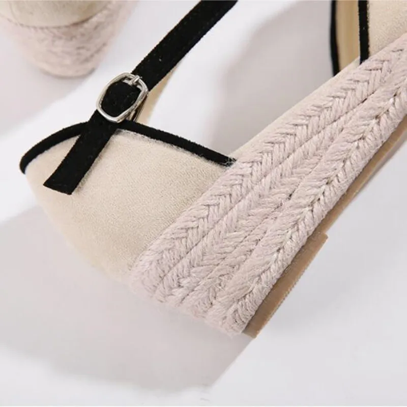 

Retro Summer Wedge Sandals for Women Ankle Strap Fisherman Pumps Ladies Butterfly Knot Dress Shoes 2021