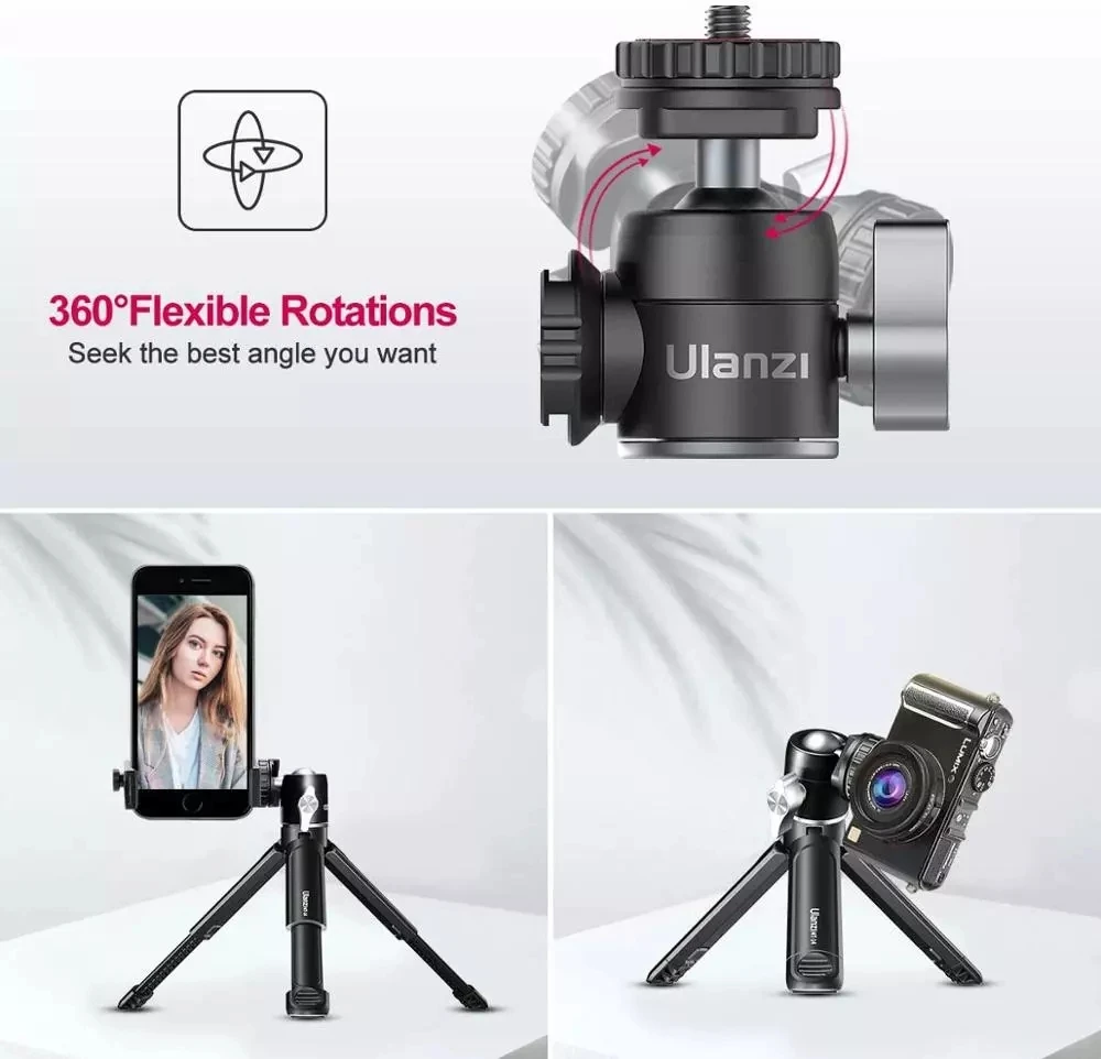 Мини-штатив Ulanzi U-Vlog lite с шариковой головкой на 360 градусов выдвижная селфи-Палка