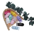 100 безопасные пластиковые зажимы для соски 15 мм, зажим для соски-пустышки, персонализированный цветной зажим для соски-пустышки