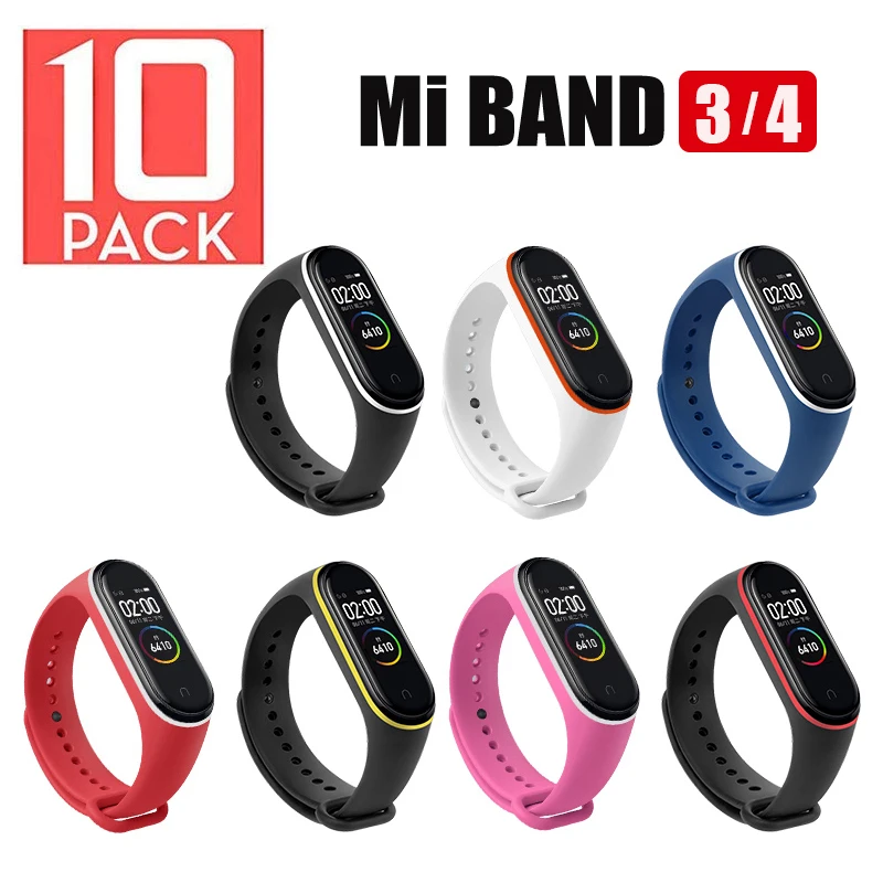10 шт./упак. для Mi Band 4 ремешок силиконовый на запястье 3 Экран защитная пленка