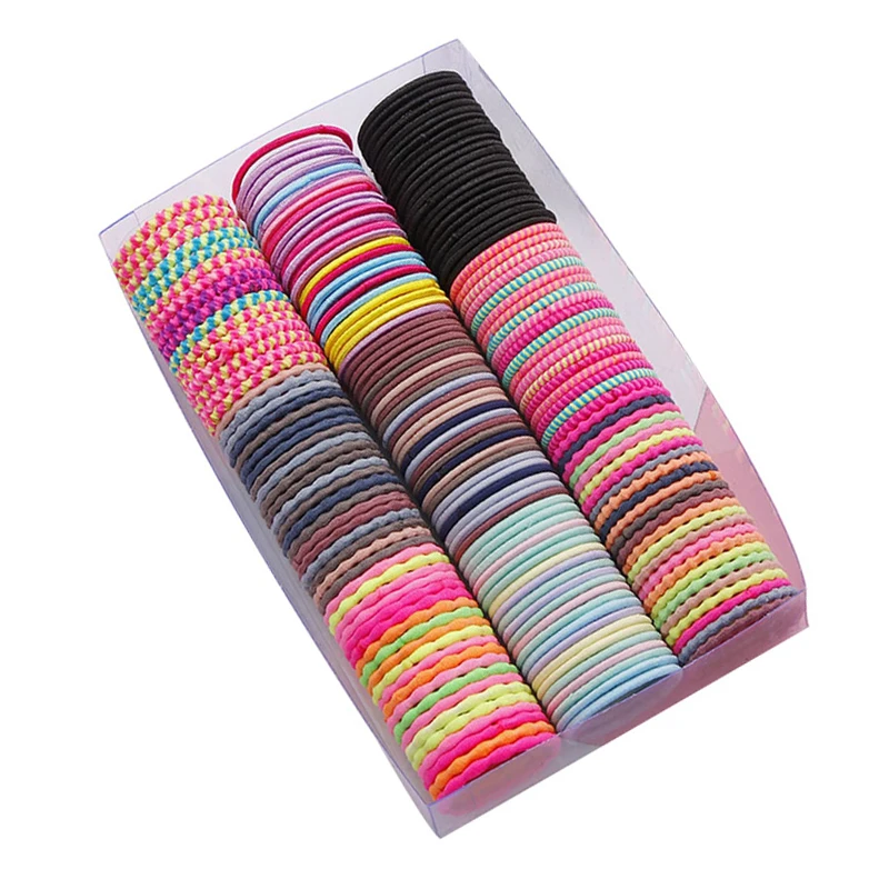 Elástico de cabelo 50 peças, acessórios para o cabelo meninas elástico faixas de cabelo para crianças bebê fitas decorativas laços goma para o cabelo (0)