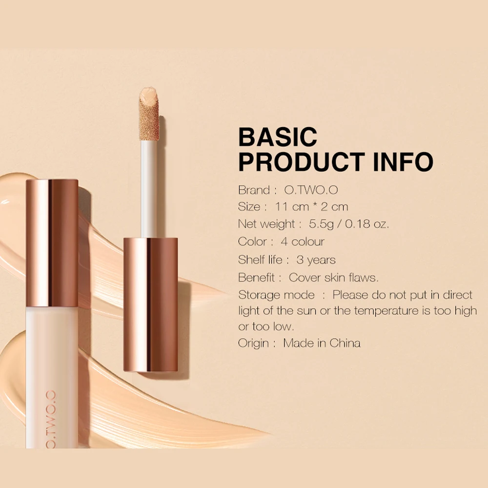 O.TWO.O Liquid Concealer Cream Waterproof Full Coverage Long Lasting Face Scars Acne Cover Smooth Moisturizing Makeup | Красота и
