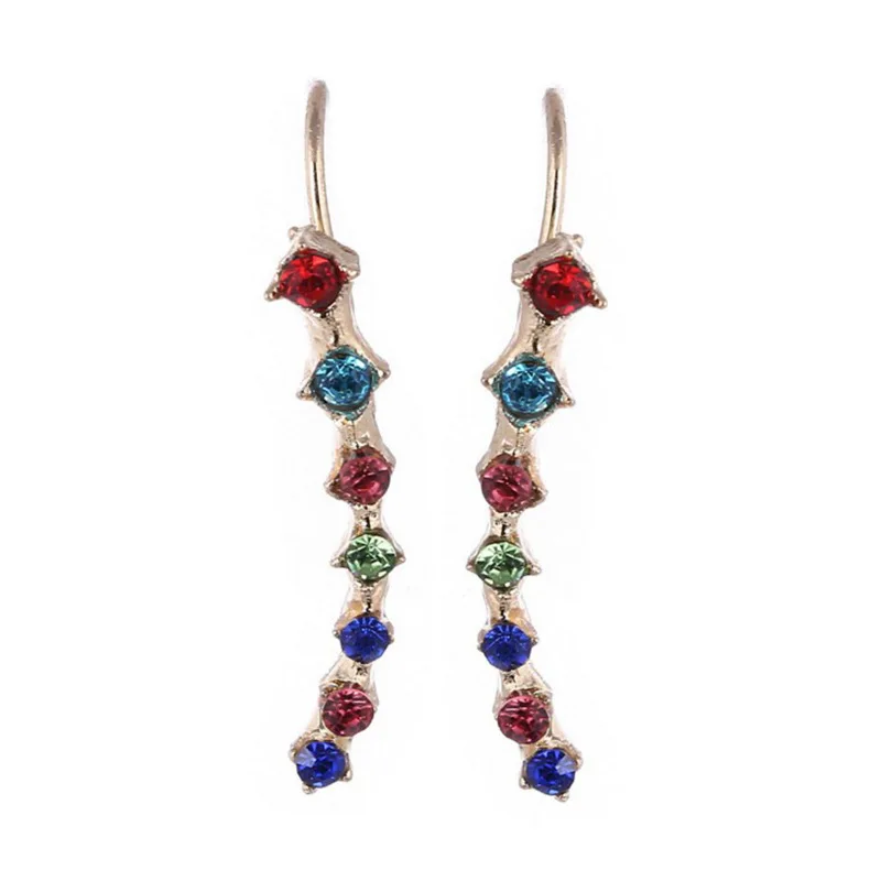 

Fashion Rhinestone Crystal Stud Seven Stars Earrings for Women charm Drop Dangling Earrings 2020 Trendy Jewelry Gift