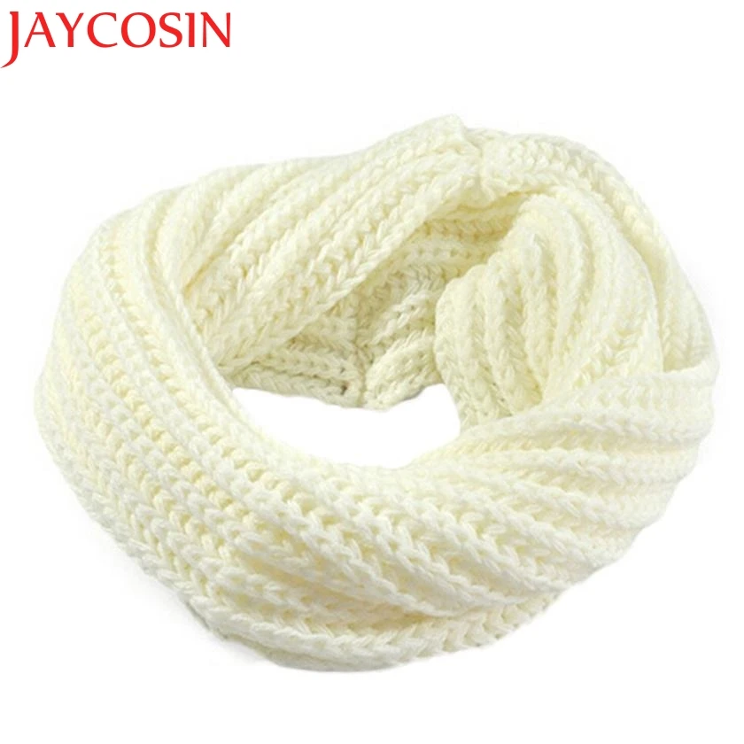 JAYCOSIN Autumn Winter Boy's Girl's Knitted Circle Wool Scarf Shawl Wrap Warm Collar Drop Shipping Necklace |