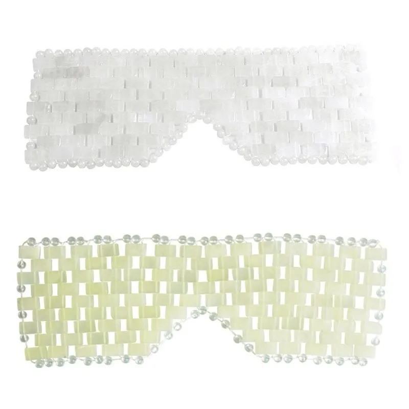 Натуральная ручная работа Нефритовый камень повязка на глаза для женщин лето