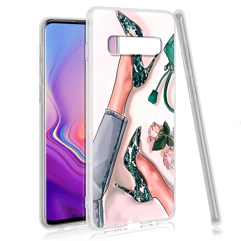 Fashion Phone Case for Samsung Galaxy S20 FE S21 S9 S10 Plus Note 20 Ultra 10 Lite 9 Soft Mobile Cover Girl