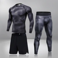 mens thermal underwear suit tights solid color clothing compression fitness long basketball track and field team sports