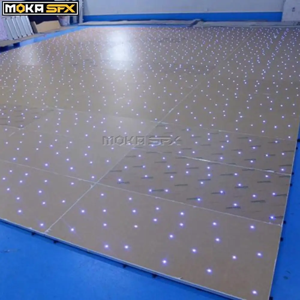 16*16 футов led танцпол белая плитка Звездный эффект Свадьба Led Мерцающий