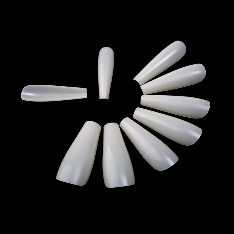 100/500/600 шт Французский Ложные гроб искусственные ногти естественный вид