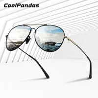 coolpandas men vintage pilot polarized sunglasses memory metal aviation sun glasses driving eyewear for menwomen gafas de sol