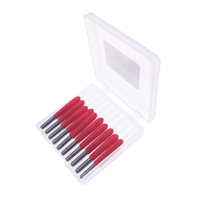

2022 10pcs/set 3.175mm engraving milling cutter 1/8 spiral bit CNC router bits tools knife PCB engraving bit tungsten carbide