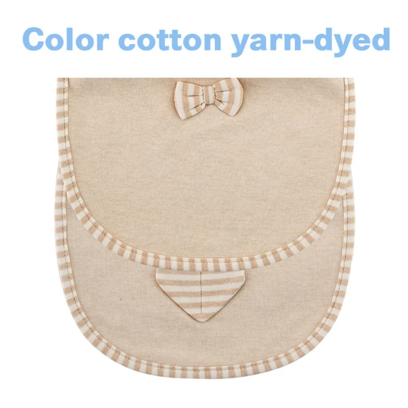 Babero de Color s&oacute;lido para beb&eacute;, ni&ntilde;o y ni&ntilde;a, pa&ntilde;o de alimentaci&oacute;n eructo de tres capas, impermeable, c&oacute;moda Toalla de Saliva de algod&oacute;n, 2 uds.-4
