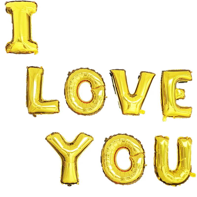 Фольгированные воздушные шары I LOVE YOU 1 комплект украшения для вечеринки в честь