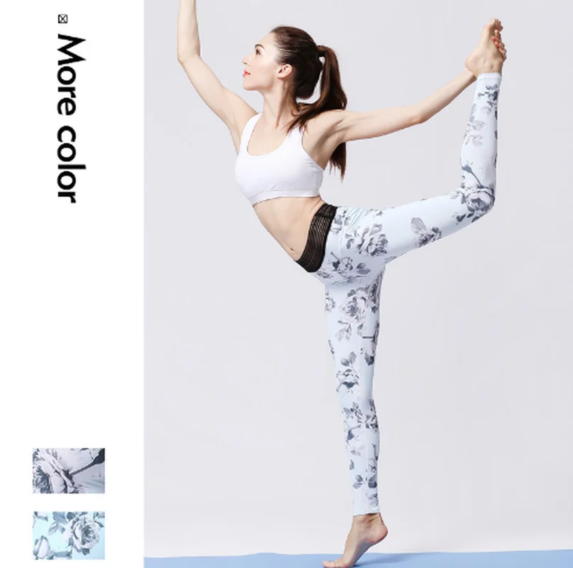 

High Waist Women Sport Leggings Printed Running Trousers 2019 Mujer GYM Activewear Fitness Pants Girls Ladies Workout Leggins