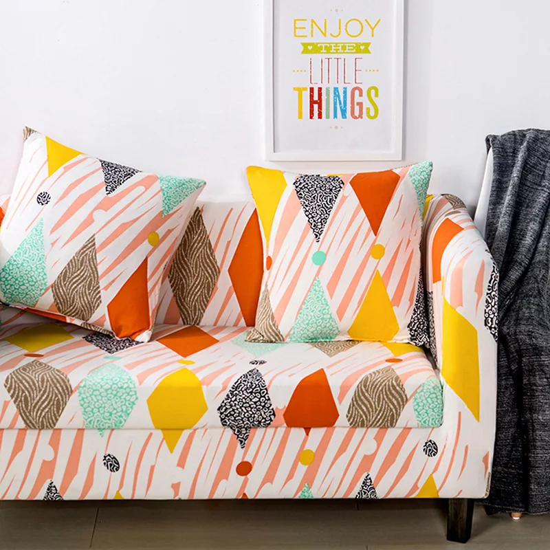 Набор чехлов для диванов из сырой льняной ткани Современные Простые тканевые