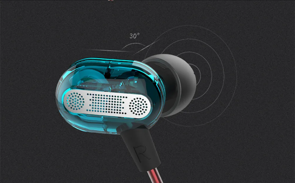 Наушники вкладыши mosunx Dynamic с двойным приводом звуконепроницаемые спортивные