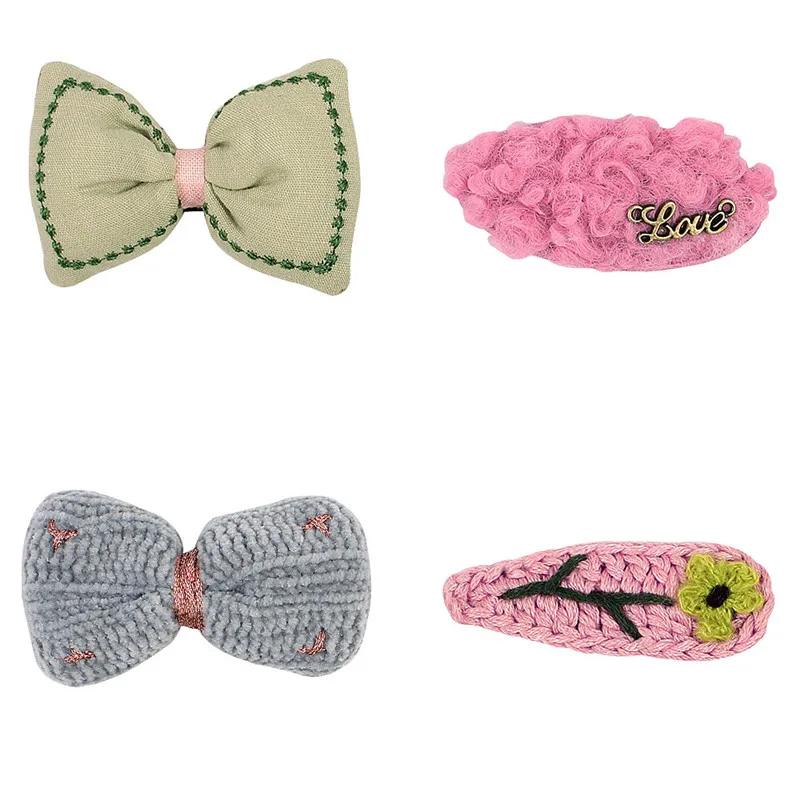 

Free shipping korea style bow set Children's hairclips snap clip BB girl's hairpins kid's side clips hair accessories