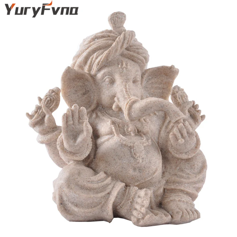 Статуэтка Ганеша из песчаника YuryFvna Будда медитация истончик скульптура