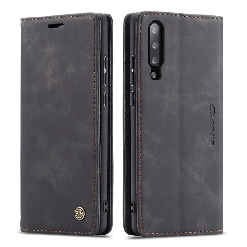 Чехол-книжка для Samsung galaxy A50 Роскошный Матовый кожаный чехол-бумажник телефона A70