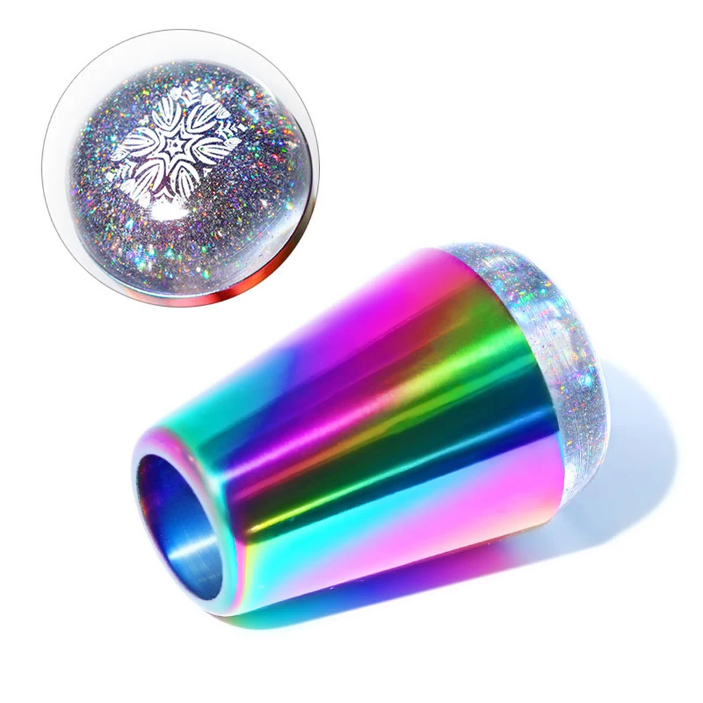 Голографический штамп для стемпинга прозрачный маникюрный дизайна ногтей