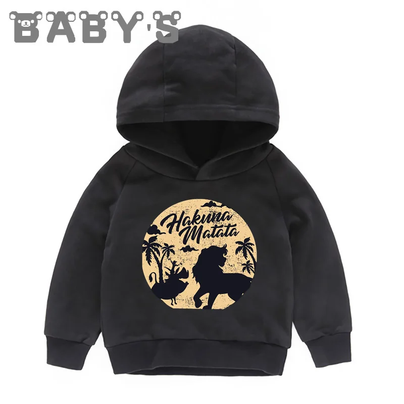 Детские толстовки с капюшоном детские рисунком Акуна Матата Король Лев пуловер
