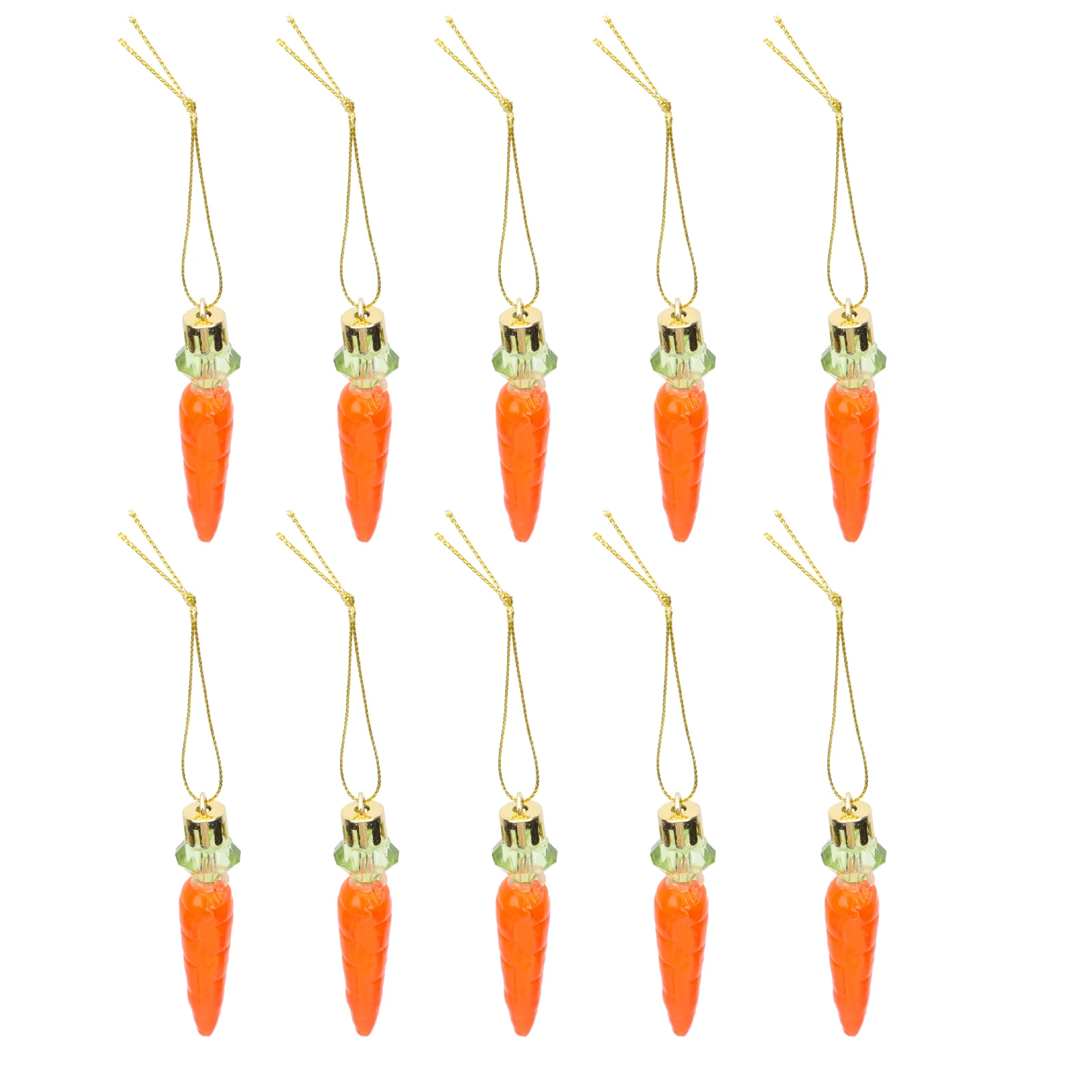 

24pcs Easter Plastic Craft Carrot Decors Festival Decors Easter Carrot Decors