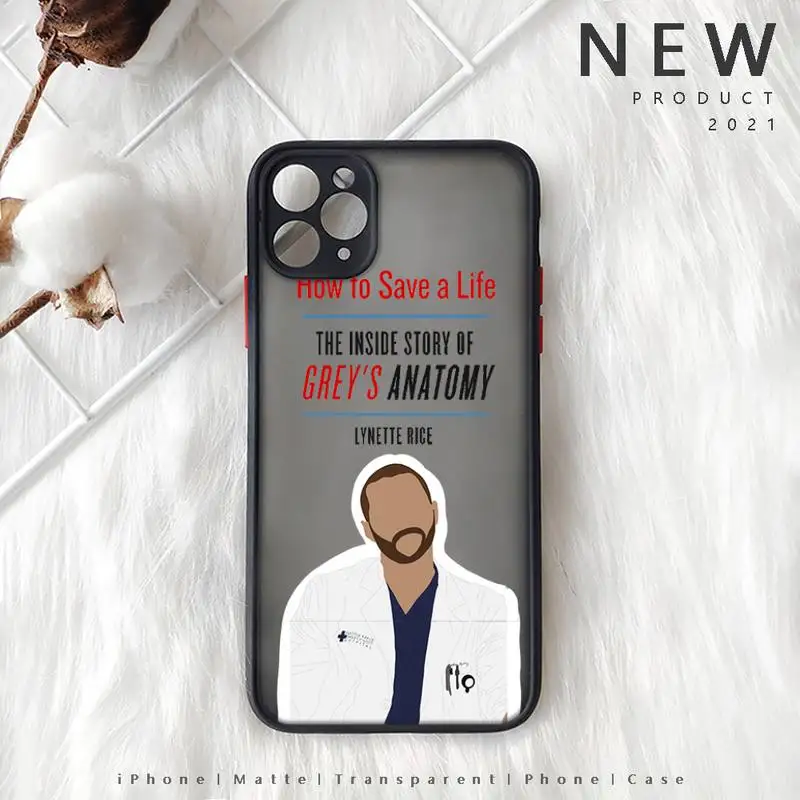 greys anatomy Phone Case For iphone 13 12 11 8 7 plus mini x xs xr pro max matte transparent cover