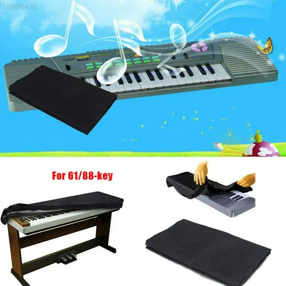 

Piano Dust Cover Electronic Digital Piano Keyboard Dust Proof Covers Durable Foldable 61/88-Key Waterproof Protector Piano Cover