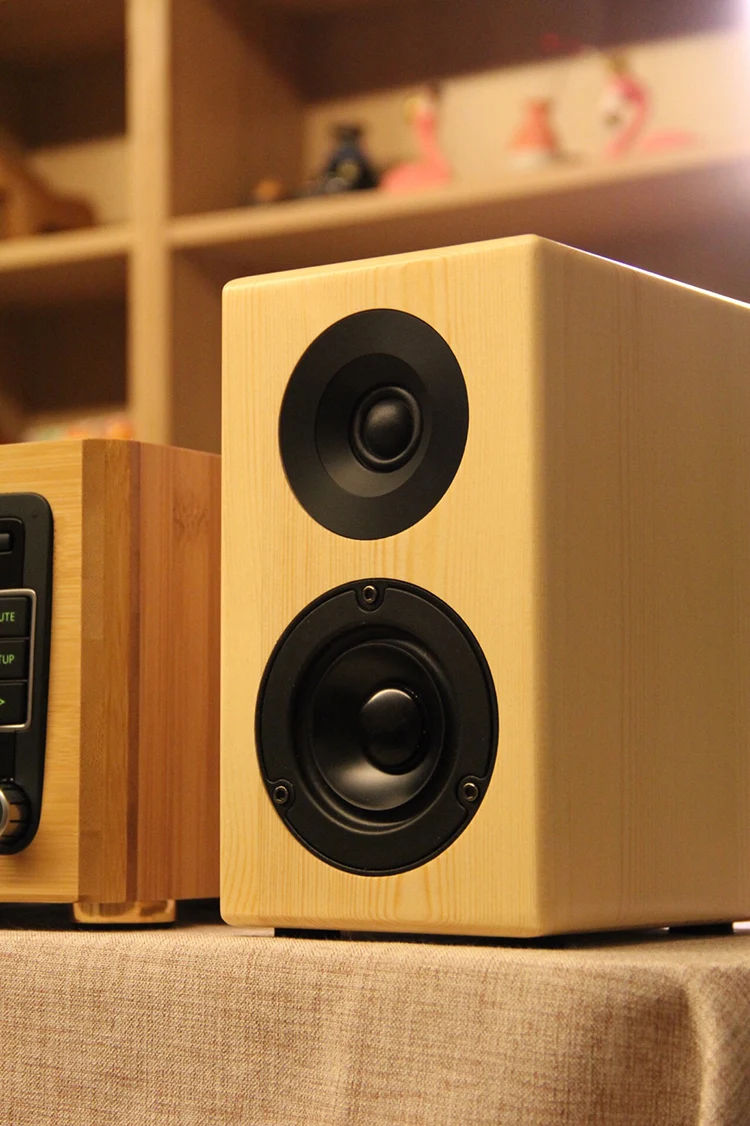 

1PCS Nobsound DIY fever 3 inch solid wood handmade passive full frequency Hifi computer desktop bookshelf speaker power 25W