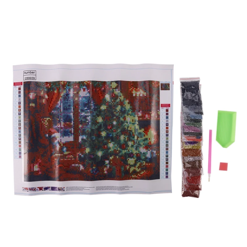 5D Diy бриллиантовый рисунок Рождество дерево подарок Полный Круглый дрель мозаика